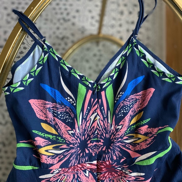 High Low Colorful Spring Summer Dress with Design, wrap waist and lined inside - Picture 8 of 8